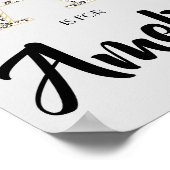 A is voor Amelia Klassieke Moderne Tekst Aangepast Poster (Hoek)