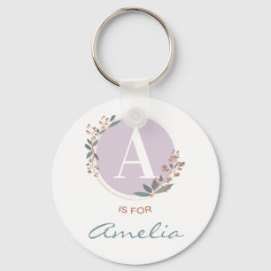 A is voor Amelia (of de Naam van de Douane) Baby G Sleutelhanger