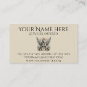 A is voor Angel Alphabet Letter Initiaal Visitekaartje (Achterkant)