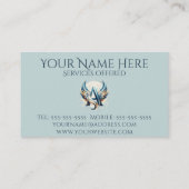 A is voor Angel Alphabet Letter Initiaal Visitekaartje (Achterkant)