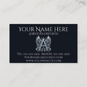 A is voor Angel Alphabet Letter Initiaal Visitekaartje (Achterkant)