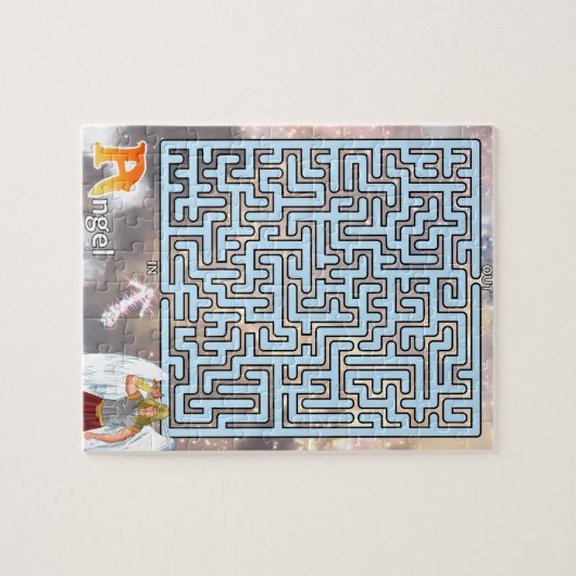 A is voor Angel Doolhof Puzzel Legpuzzel (Horizontaal)