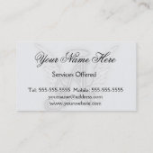 A is voor Angel Initiaal met Heart Monogram Visitekaartje (Achterkant)