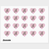 A is voor Angels Pink Heart Hart Sticker (Vel)