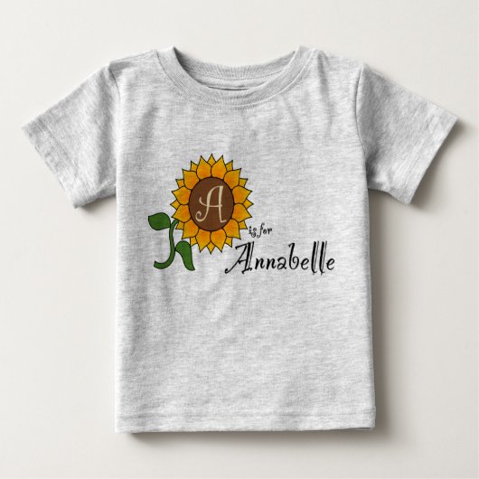 A is voor Annabelle Sunflower T Shirt (Voorkant)