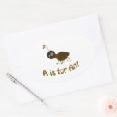 A is voor Ant Ovale Sticker (Envelop)