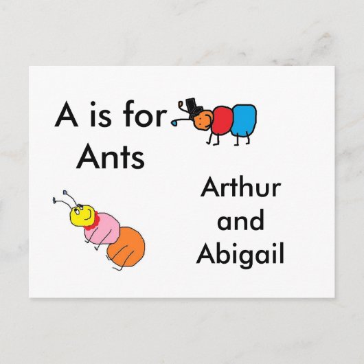 A is voor Ants Briefkaart (Voorkant)