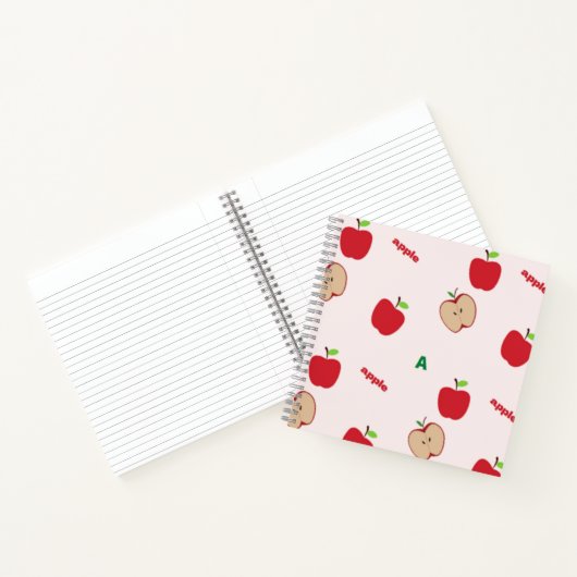 A is voor appel roze notitieboek (Binnen)