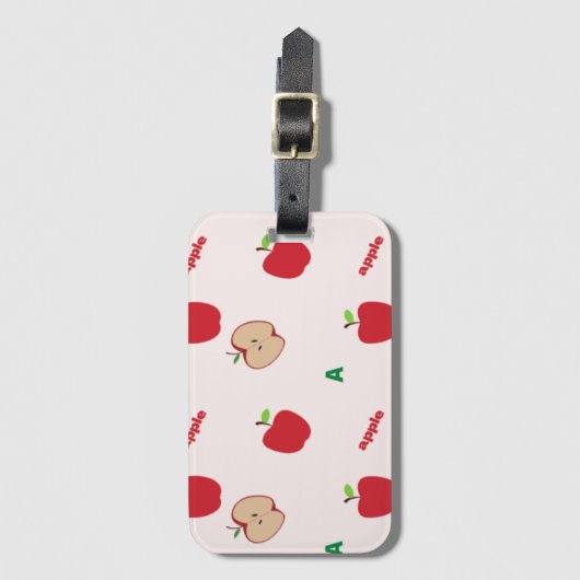 A is voor appelroze bagagelabel (Voorkant (verticaal))