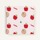 A is voor appelroze notitieboek (Voorkant)