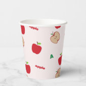 A is voor appelroze papieren bekers (Achterkant)