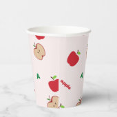 A is voor appelroze papieren bekers (Rechts)