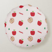 A is voor appelroze rond kussen (Achterkant)