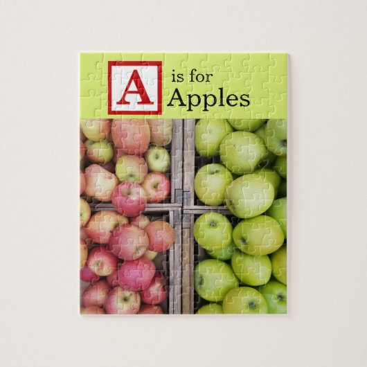 A is voor appels Foto Legpuzzel (Verticaal)