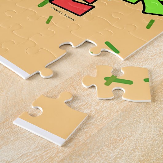 A IS VOOR APPLE 30 EENVOUDIGE KINDER STUKKEN LEGPUZZEL (Zijkant)