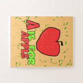 A IS VOOR APPLE 30 EENVOUDIGE KINDER STUKKEN LEGPUZZEL (Horizontaal)