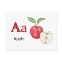 A is voor Apple - Alphabet Flash Kaart