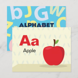 A is voor Apple - Alphabet Flash Kaart