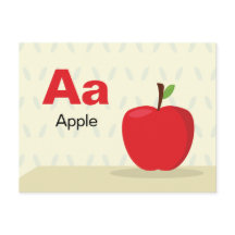 A is voor Apple - Alphabet Flash Kaart