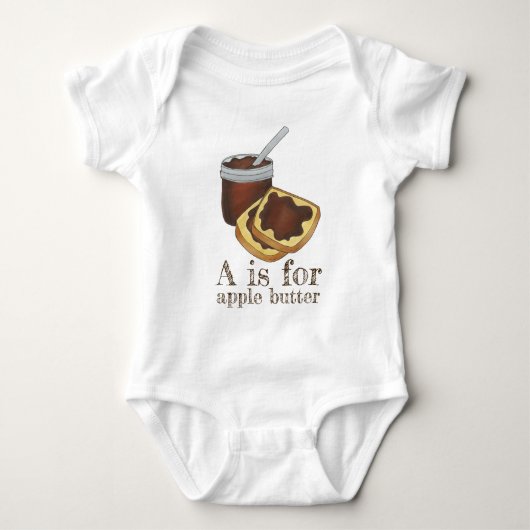 A is voor Apple Butter Pennsylvania Dutch Amish Romper (Voorkant)