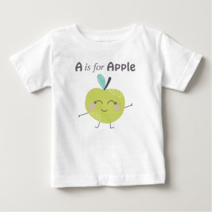 A is voor Apple Cute illustratie Alfabet Letter