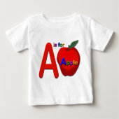 A is voor Apple Infants T-shirt (Voorkant)