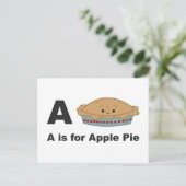 A is voor Apple Pie Briefkaart (Staand voorkant)