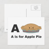 A is voor Apple Pie Briefkaart (Voorkant / Achterkant)