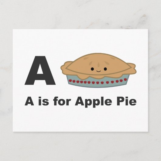 A is voor Apple Pie Briefkaart (Voorkant)