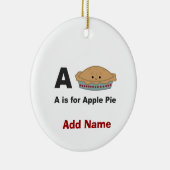 A is voor Apple Pie Keramisch Ornament (Rechts)