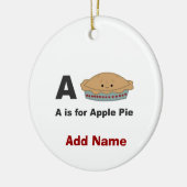 A is voor Apple Pie Keramisch Ornament (Links)