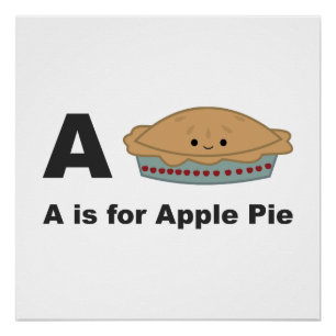A is voor Apple Pie Poster