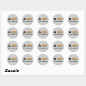 A is voor Apple Pie Ronde Sticker (Vel)