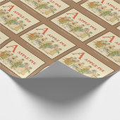 A is voor Apple Pie  teruggezet bakcadeau Cadeaupapier (Hoek)