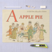 A is voor Apple Pie  teruggezet bakcadeau Tissuepapier (Craft)