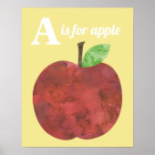 A is voor Apple Poster (Voorkant)