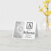 A is voor Athena godin van wijsheid Kaart (Gele Bloem)