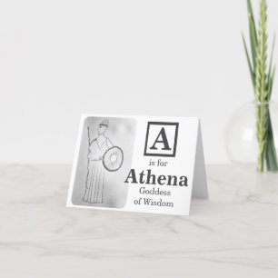 A is voor Athena godin van wijsheid Kaart