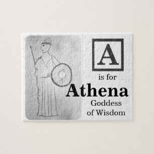 A is voor Athena godin van wijsheid Legpuzzel