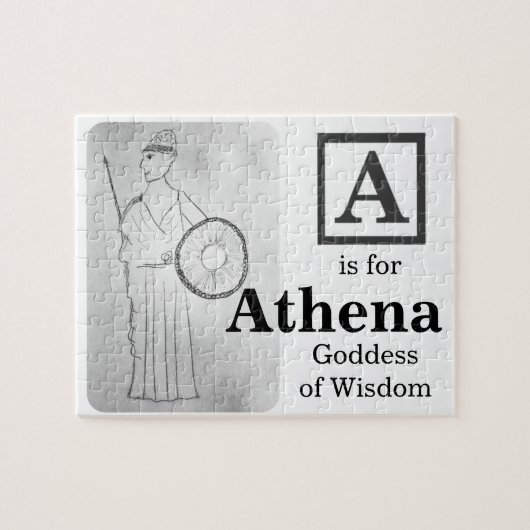 A is voor Athena godin van wijsheid Legpuzzel (Horizontaal)