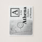 A is voor Athena godin van wijsheid Legpuzzel (Verticaal)