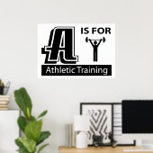 A is voor atletische opleiding poster (Thuiskantoor)