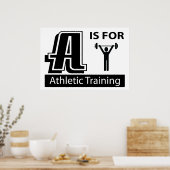 A is voor atletische opleiding poster (Keuken)