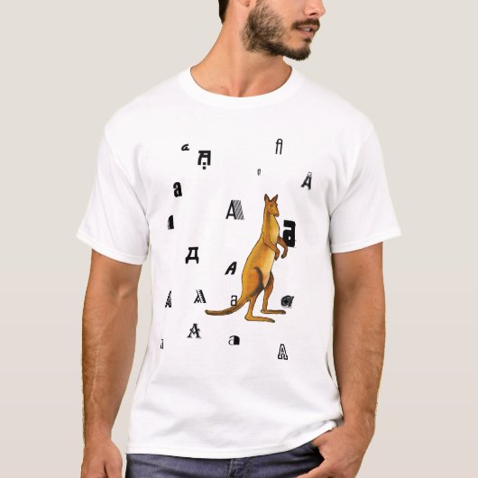 A is voor Australische kangaroo kinder T T-shirt (Voorkant)