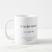 A is voor Azure alfabet art mok (Links)