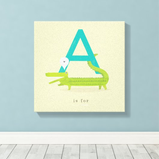 A is voor... canvas afdruk (Insitu (Houten vloer))