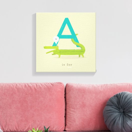 A is voor... canvas afdruk (Insitu (Woonkamer))