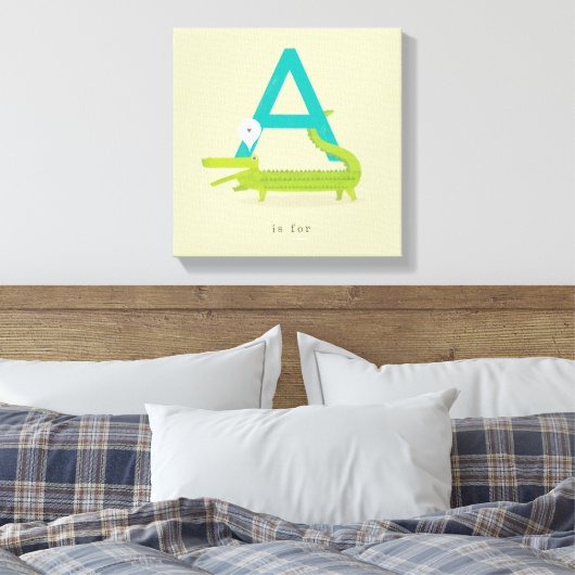 A is voor... canvas afdruk (Insitu (Slaapkamer))