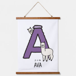 A is voor... gepersonaliseerde print hangend wandkleed