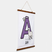 A is voor... gepersonaliseerde print hangend wandkleed (Gebogen)